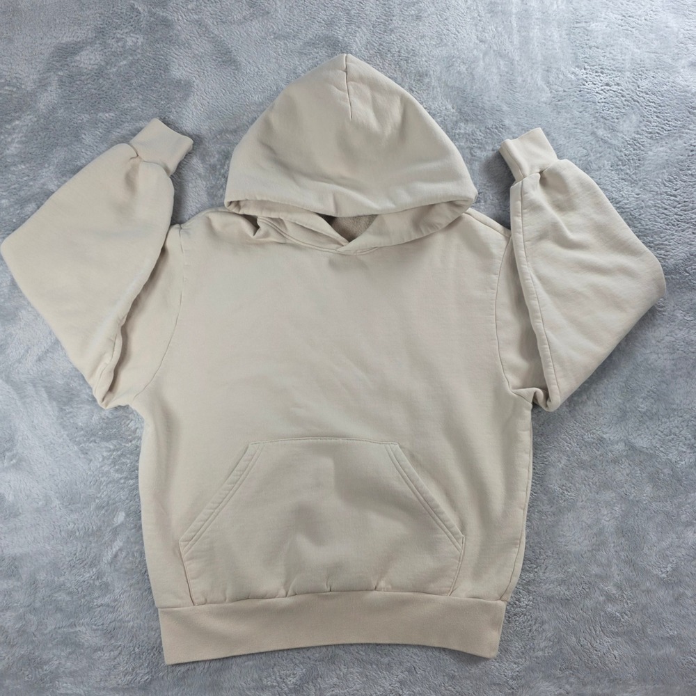 Aritzia Women Medium Beige Hoodie Oversized Minimalist Fleece Lined